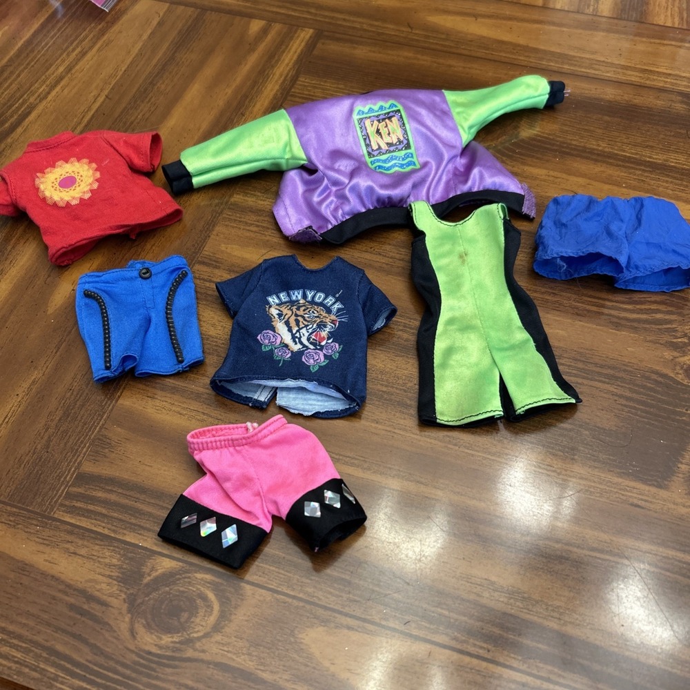7‎ Piece Lot Mattel Ken Doll Clothing Jacket Shorts Shirts
